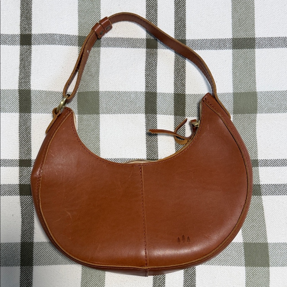 Portland Leather Brown Crescent Hobo